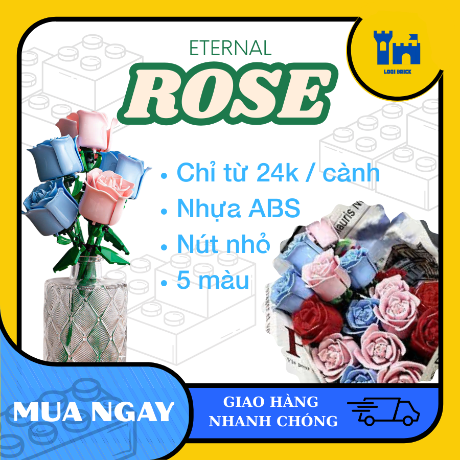 mô hinh lắp ráp hoa hồng