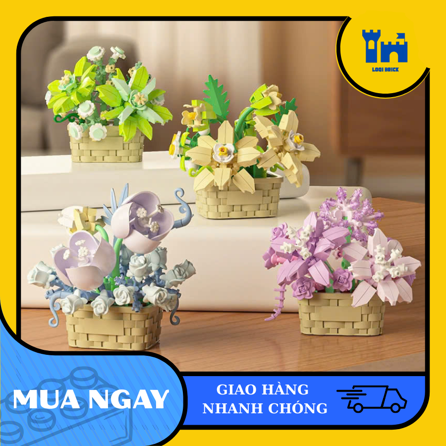 mô hình giỏ hoa lắp ráp