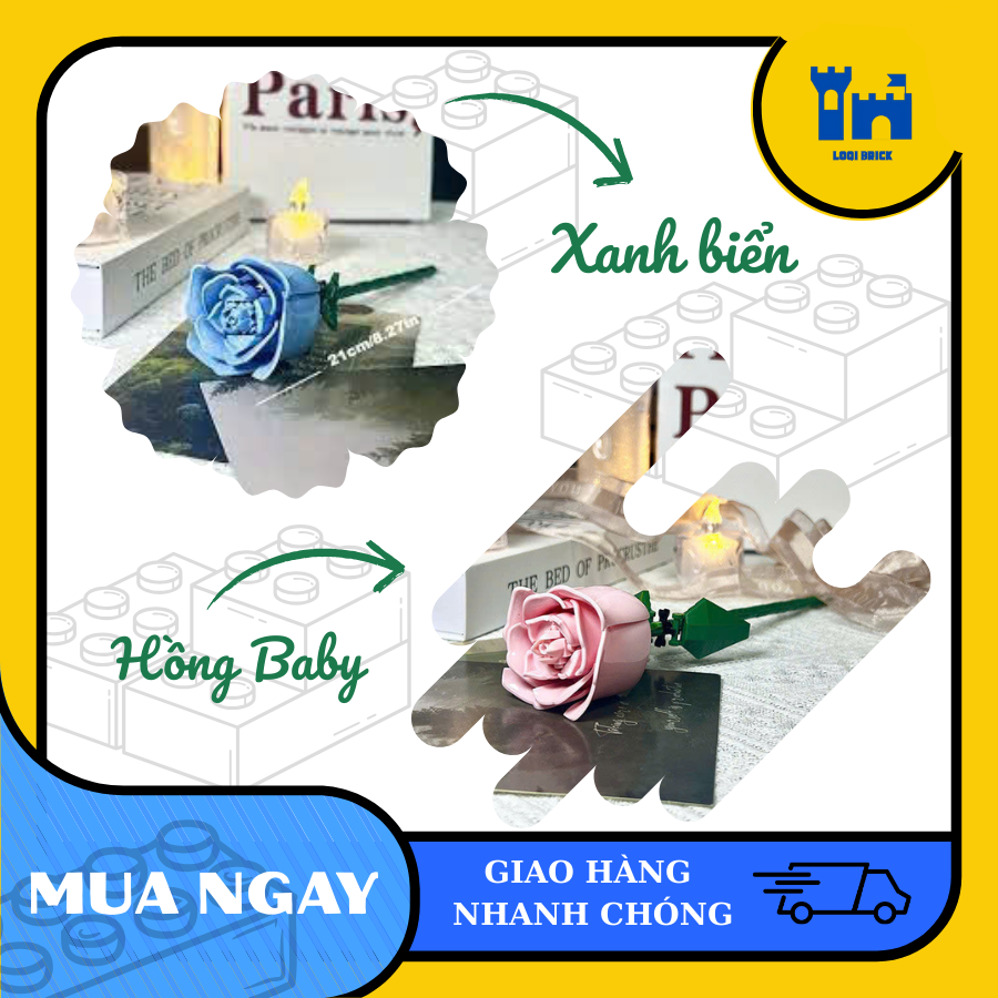 mô hinh lắp ráp hoa hồng