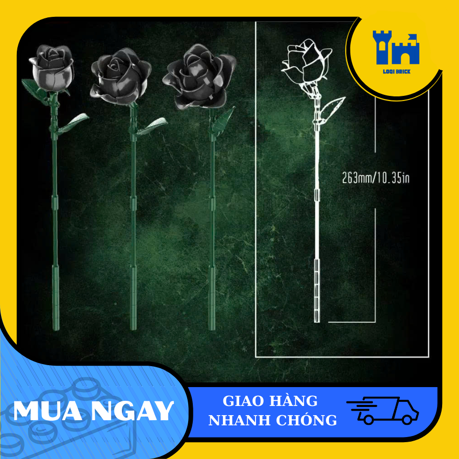 bó hoa lắp ráp dark kiss flower bouquet
