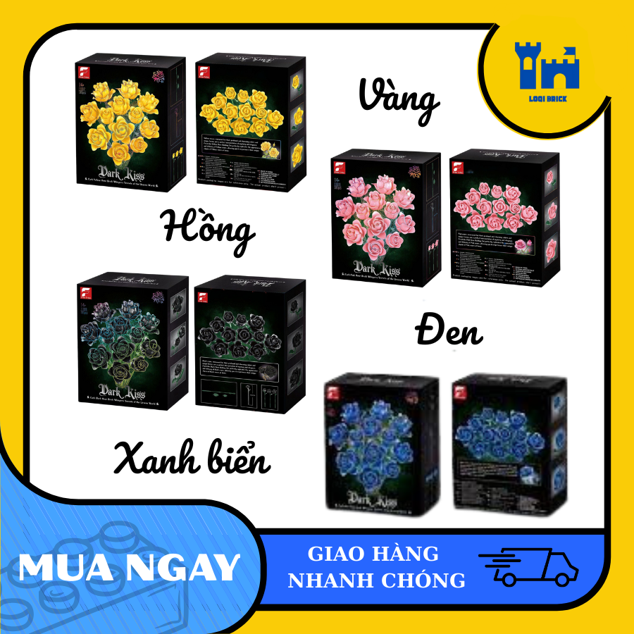 bó hoa lắp ráp dark kiss flower bouquet