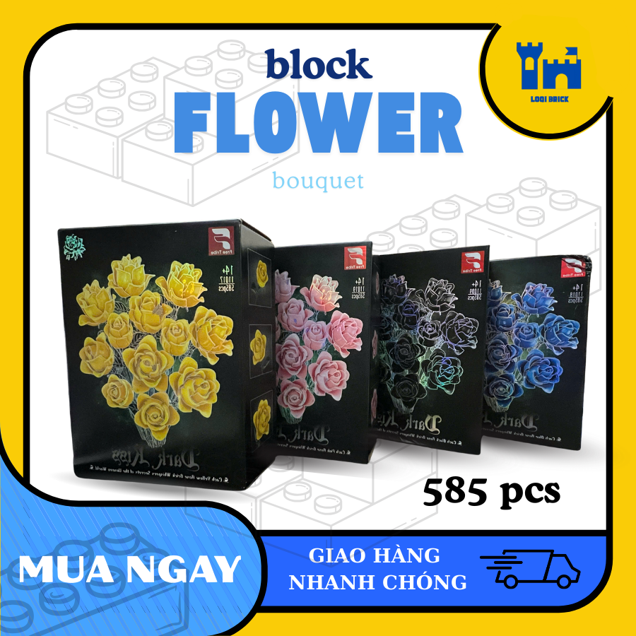 bó hoa lắp ráp dark kiss flower bouquet