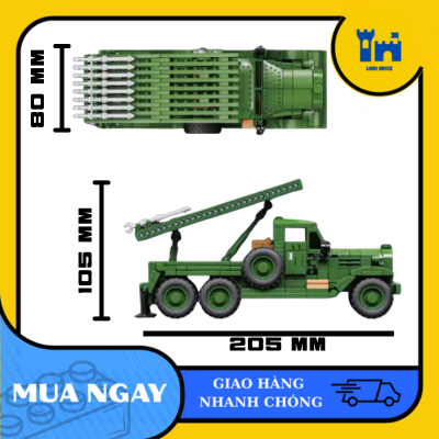 MÔ HÌNH LẮP RÁP KATYUSHA ROCKET ARTILLERY – 428 PCS - Image 3