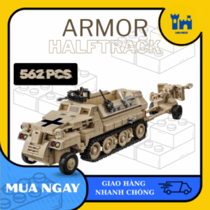 mÔ hÌnh lẮp rÁp nonlego – xe armored halftrack (562 pcs)